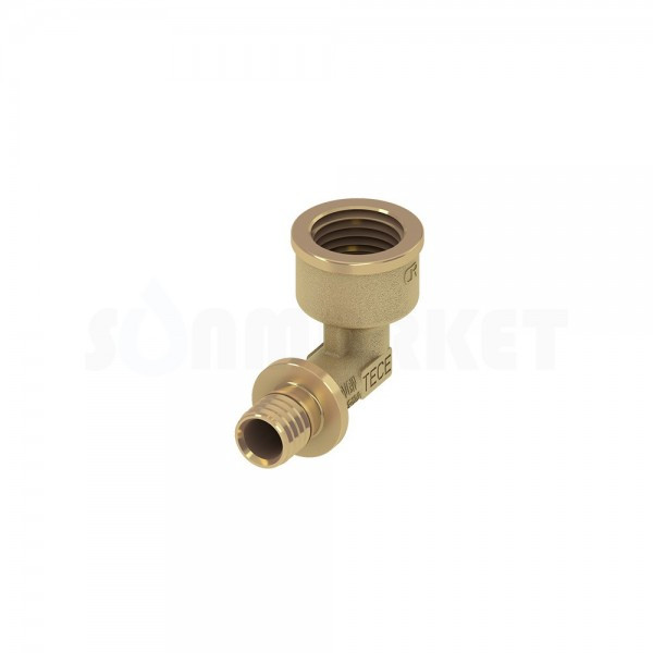 Уголок 90° для PE-X с внутренней резьбой латунь Дн 25 х Rp 3/4" TECEflex