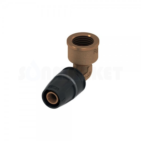 Уголок 90° для Push-fit с внутренней резьбой бронза Дн 20 х Rp 3/4" TECElogo