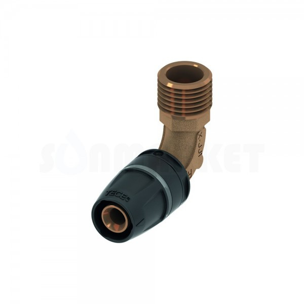 Уголок 90° для Push-fit с наружной резьбой бронза Дн 16 х Rp 1/2" TECElogo