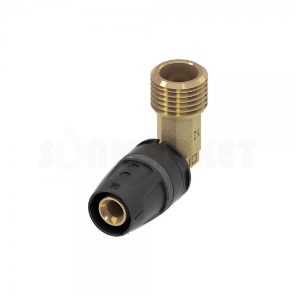 Уголок 90° для Push-fit с наружной резьбой латунь Дн 20 х Rp 1/2" TECElogo
