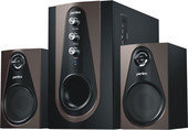 Perfeo колонки 2.1 "SCENIC", BLUETOOTH, FM-тюнер, USB/SD, ПДУ, 20Вт+5х2Вт, чёрн-коричн (PF-103-BT)/4