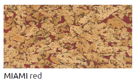 MIAMI RED 3мм*0.6м*0.3м EGEN пробковое стеновое покрытие (0,18м.кв.)