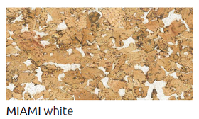 MIAMI WHITE 3мм*0.6м*0.3м EGEN пробковое стеновое покрытие (0,18м.кв.)