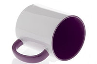 Кружка для сублимации фиолетовая внутри и ручка 11 oz