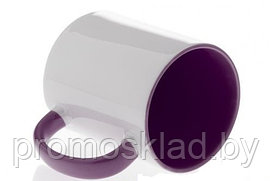 Кружка для сублимации фиолетовая внутри и ручка 11 oz