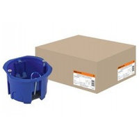 Коробка уст. СП D65*45мм, саморезы, пл. лапки, синяя IP20 TDM