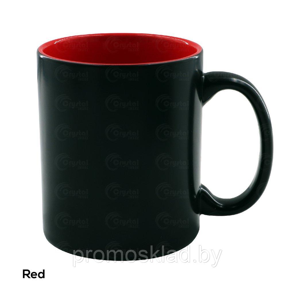 Кружка Хамелеон черная внутри красная для сублимации с изменением цвета, 330 мл - фото 1 - id-p129312396