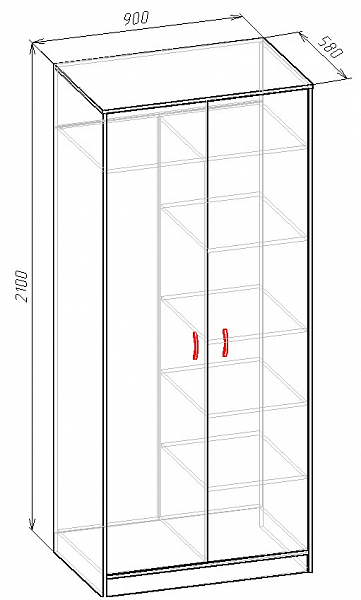 Шкаф для одежды Мебель-класс Мэдисон-М (Венге/Дуб Шамони) - фото 3 - id-p121070160