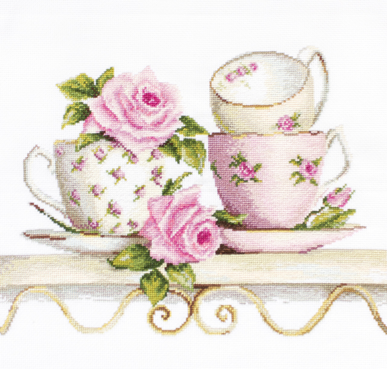 Набор для вышивания крестом «Чайные чашки с розами» - фото 1 - id-p129328976