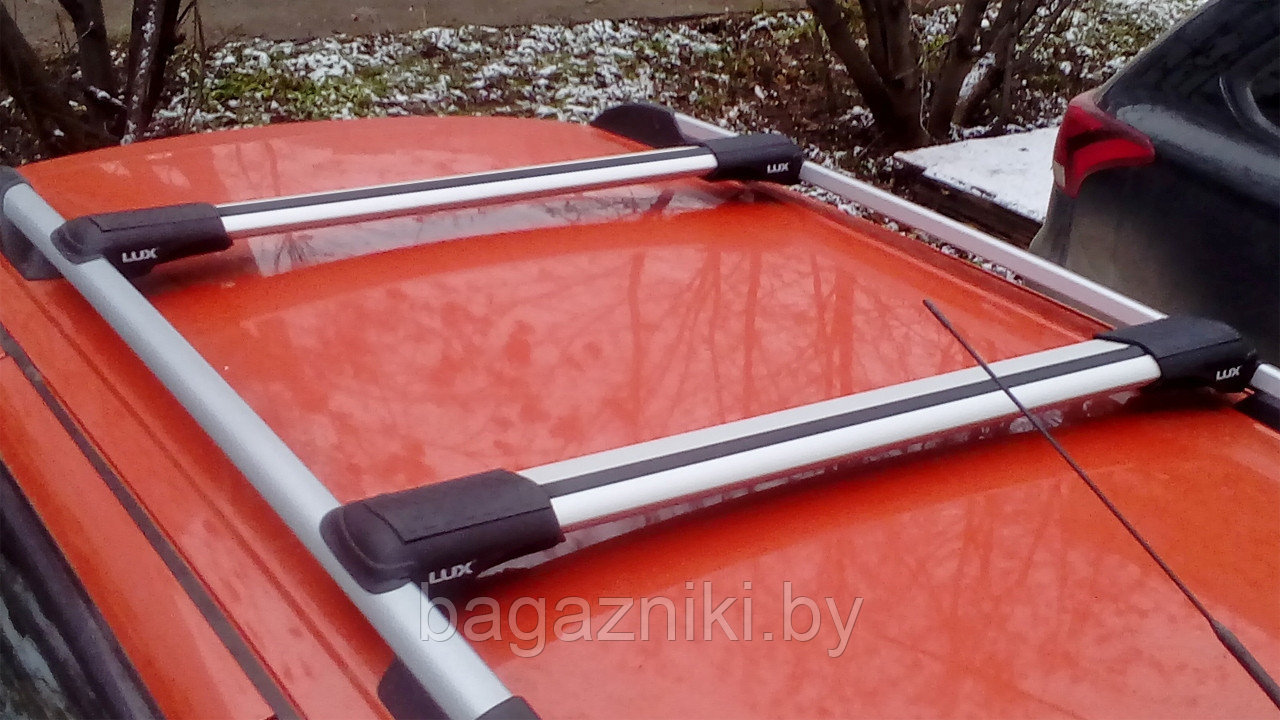 Багажник LUX Hunter L43-R серебро без выступа за релинги - фото 2 - id-p129331621