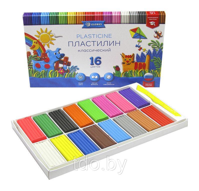 Пластилин серия "КЛАССИЧЕСКИЙ" 16 цветов