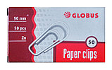 Скрепки канцелярские L50 мм, 50 шт., оцинкованные, фото 2