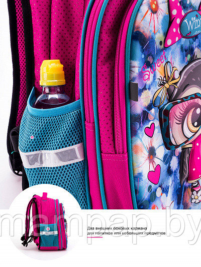 Ранец(рюкзак) школьный с вентилируемой спинкой Winner One R1-004 + брелок мишка - фото 8 - id-p129358953
