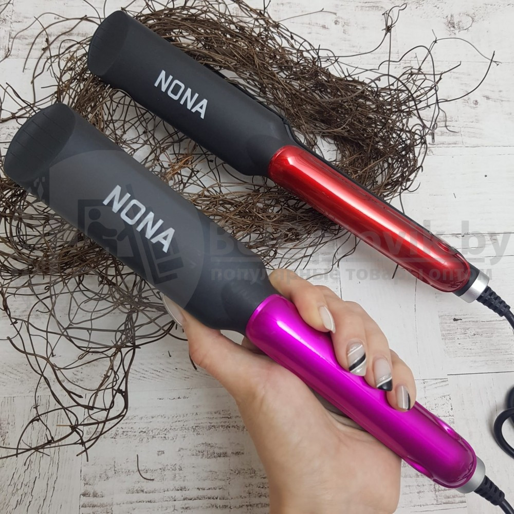 Плойка - утюжок гофре для волос NONA SY - 3505, с керамическим покрытием Малиновый - фото 9 - id-p129369187