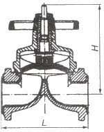 15ч75п вентили (клапаны) запорные мембранные фланцевые