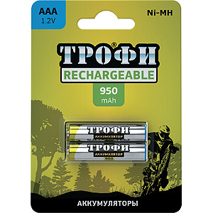 Аккумулятор никель-металлгидридный (Ni-MH) Трофи AAA 950 mAh 