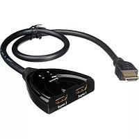 Разветвитель HDMI штекер - 2 HDMI гнезда пластик L: 0,2 м (AC CS 012)