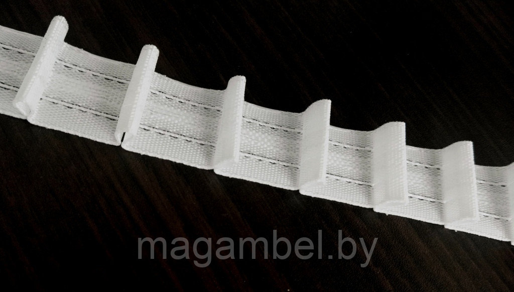 Лента для штор маркизная карандаш плотный 2 см(сборка 1:2)