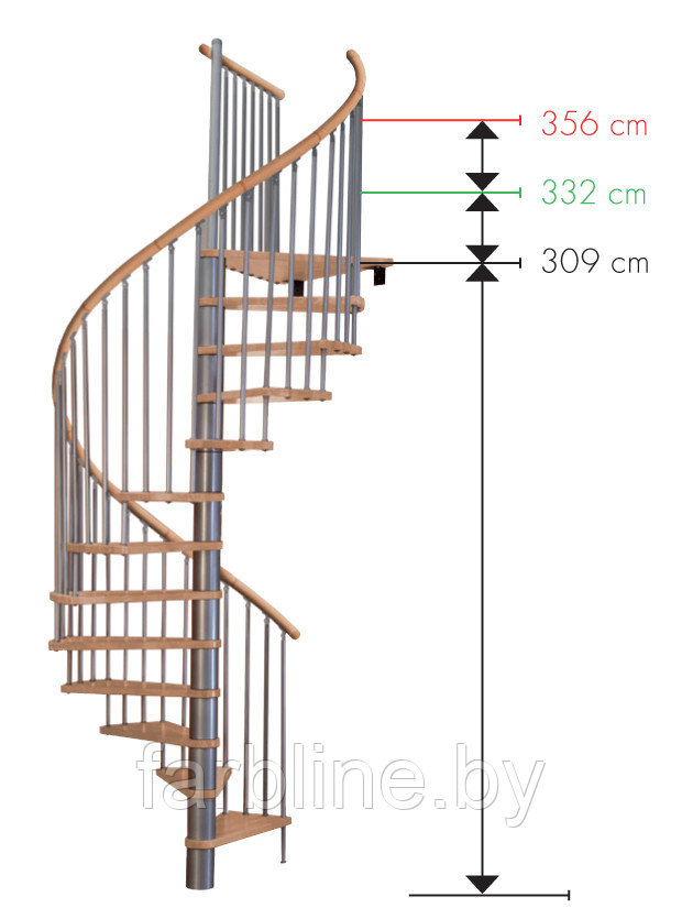 Винтовая лестница SPIRAL WOOD - фото 3 - id-p129456589