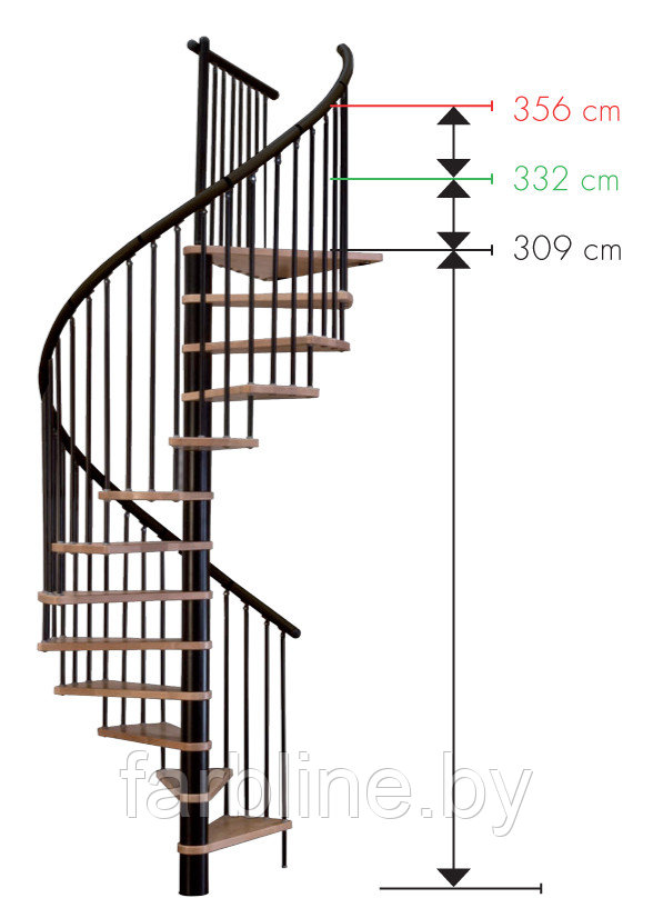 Винтовая лестница SPIRAL WOOD - фото 2 - id-p129456589