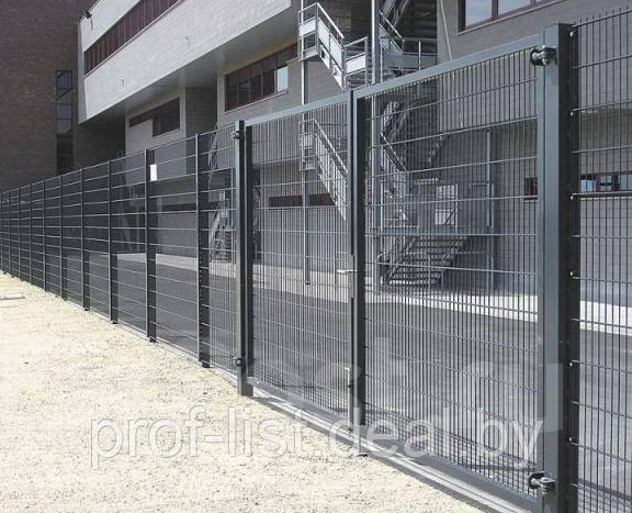 3D забор, еврозагрождения/Панель оцинк. с ПП 1230х2500 мм.Цвета: RAL6005/8017/7016 - фото 1 - id-p129456037