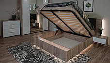 Кровать Джулия 1600 с подъемным мех. (Крафт серый/белый глянец) фабрика Империал, фото 3