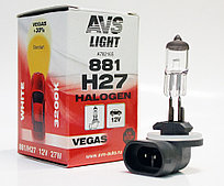 Автомобильная галогенная лампа AVS Vegas H27/881 12V.27W.1шт.