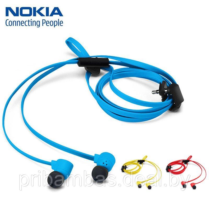 Наушники (стерео гарнитура) оригинальные Nokia WH-510 Синие 3.5 мм для Nokia 1280, 2700, 5130, 5228, - фото 1 - id-p14456270