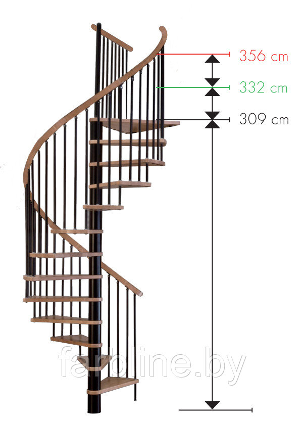 Винтовая лестница SPIRAL WOOD (дуб) - фото 3 - id-p129459805