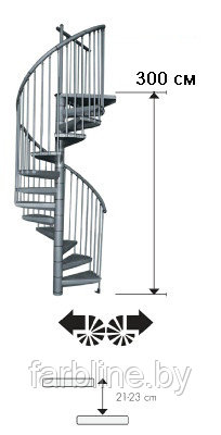 Металлическая уличная лестница RONDO ZINK PLUS - фото 4 - id-p129459950