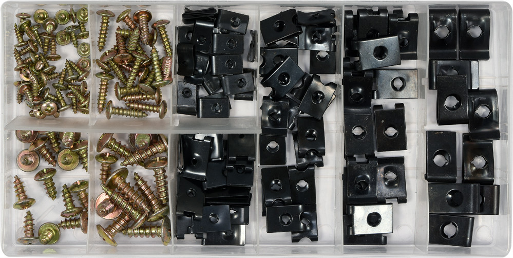 Набор саморезов и металлических клипс для кузовных работ, 170шт, YATO - фото 1 - id-p129459947