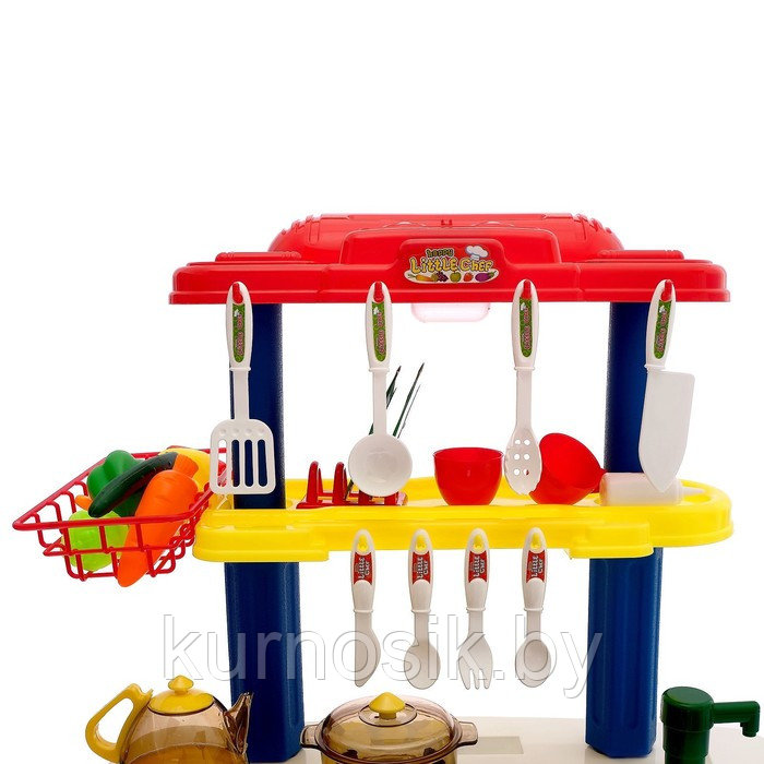 Игровая детская кухня "Кухня для Шефа" свет и звук, вода, 33 предмета (арт.768а) - фото 4 - id-p129460399