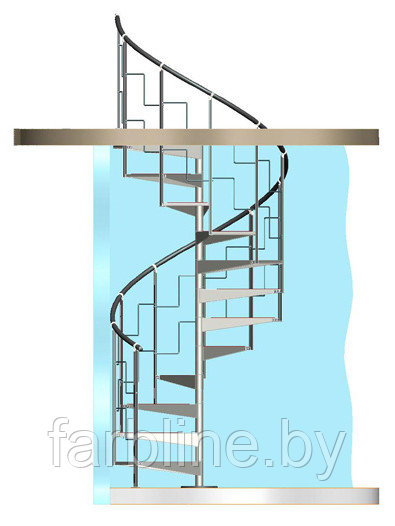 Винтовая лестница Каскад 2,5 м - фото 2 - id-p129460816