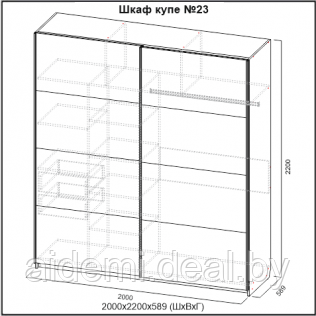 Шкаф-купе №23 (SV-Мебель) - фото 4 - id-p22391895