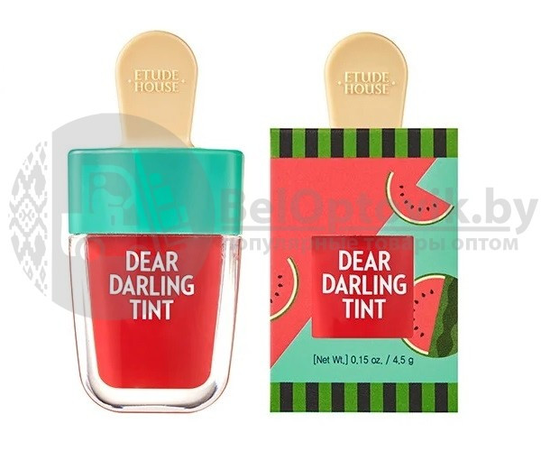Увлажняющий гелевый тинт для губ с сочными красными тонами Etude House Dear Darling Water Gel Tint , 4,5 g - фото 4 - id-p126456566