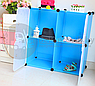 Универсальный модульный шкаф для одежды, обуви, игрушек Plastic Storage Cabinet Голубой, фото 5