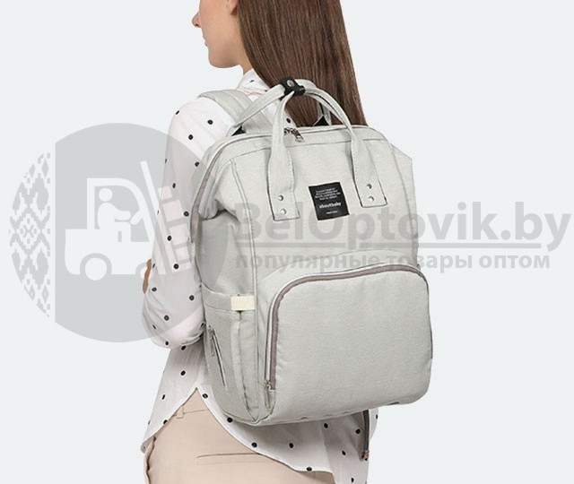 Сумка - рюкзак для мамы Baby Mo с USB / Цветотерапия, качество, стиль цвет MIX 3.3 с карабином и креплением - фото 6 - id-p120163440