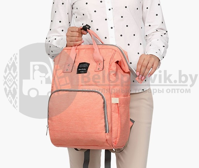 Сумка - рюкзак для мамы Baby Mo с USB / Цветотерапия, качество, стиль цвет MIX 3.3 с карабином и креплением - фото 8 - id-p120163440