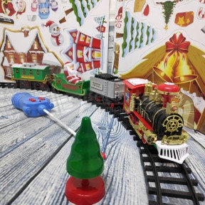 Дeтcкaя жeлeзнaя дopoгa на пульте управления Best Train Рождественский поезд No.239-3 (Размер S- маленькая)
