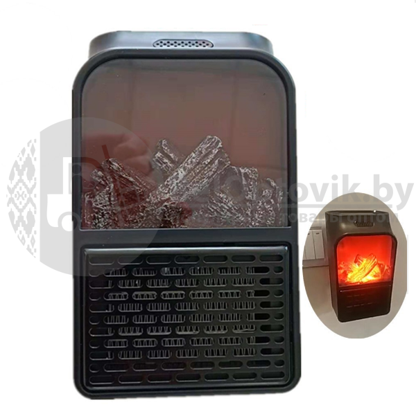 Мини обогреватель Камин Flame Heater (Handy Heater) с пультом управления, 1 000 Вт - фото 8 - id-p111554532