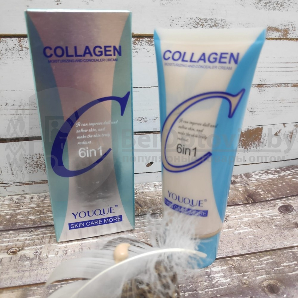 Увлажняющий тональный крем корректор Collagen Moisturizing and Сoncealer Crem 60 ml Тон 01 - фото 2 - id-p97132343