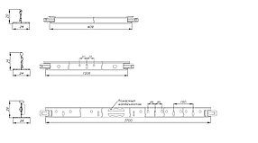 Подвесная система Албес "Norma" Т-24/25х1200 мм. Белый