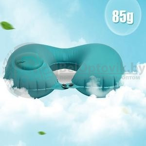 Надувная подушка в путешествия для шеи со встроенной помпой для надувания Travel Neck Pilows Inflatable - фото 2 - id-p94455951
