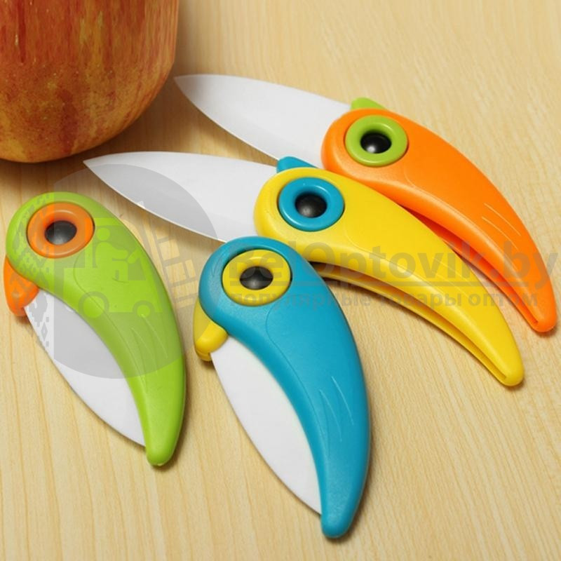 Складной нож Попугай Oujiada с керамическим покрытием, цвета MIX - фото 3 - id-p93848814