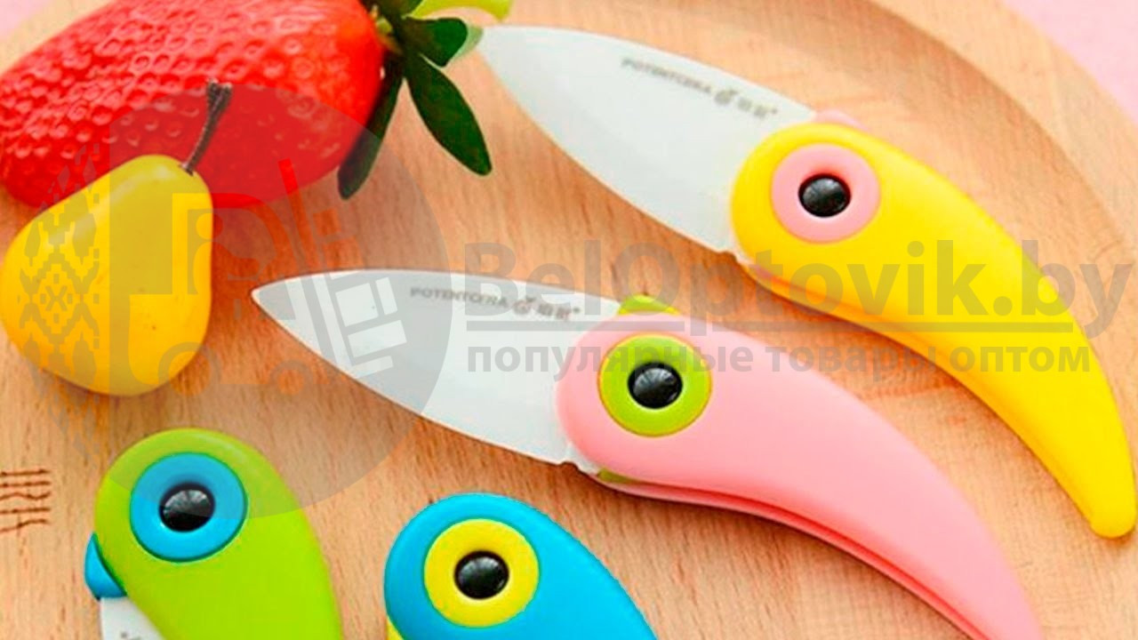 Складной нож Попугай Oujiada с керамическим покрытием, цвета MIX - фото 4 - id-p93848814