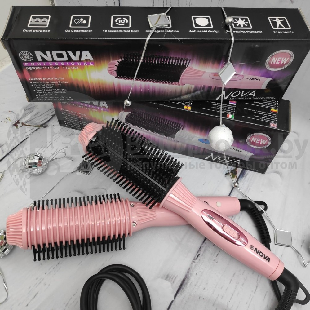 Расческа для выпрямления волос и создания волн Nova Professional Perfect Curl LS-189 - фото 7 - id-p93849381
