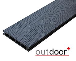 Террасная доска ДПК Outdoor 3D 150*25*4000 мм. ARIZONA BLACK черная