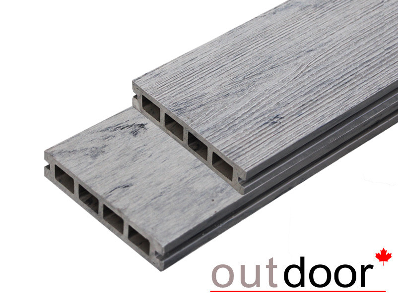 Террасная доска ДПК Outdoor 3D 120*25*4000 мм. STORM GREY серая