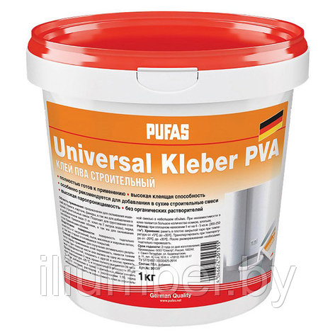 Клей ПВА универсальный PUFAS строительный 2.5 кг, фото 2