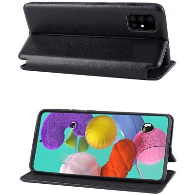 Чехол-книга на основе из силикона Book Case синий для Samsung Galaxy A41 - фото 4 - id-p129537945